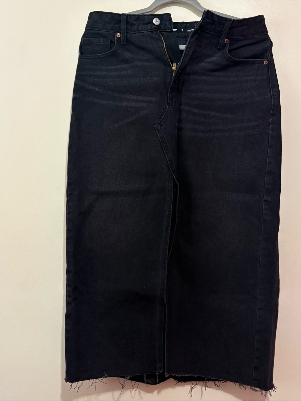 Old Navy Black Denim Skirt